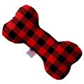 Mirage Pet Mirage Pet 1301-SFTYBN6 Red Buffalo Check 6 in. Stuffing Free Bone Dog Toy 1301-SFTYBN6